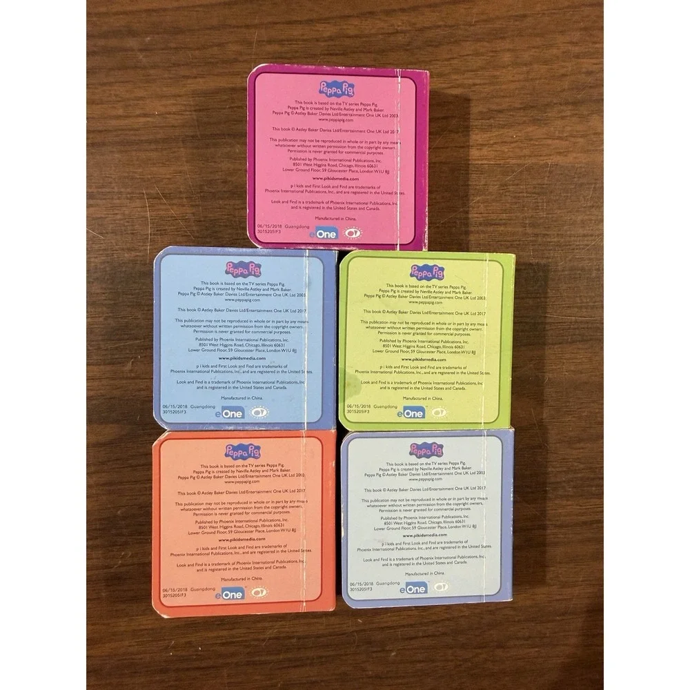 Peppa Pig First Look and Find Mini Board Books Lot of 5 PI Kids 2018
